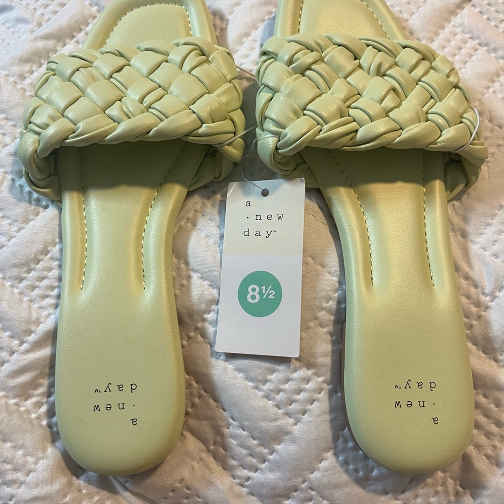 Womens Wove Summer Slippers rubber sole
